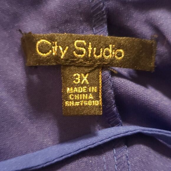 NWT City Studio Blue Off Shoulder Lace Shift Dress Knee Length Size 3x - Picture 4 of 5